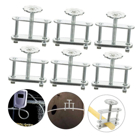 10 Pack Adjustable Swivel Flow Control Tubing Clamps with Spiral Screw Handle Flatjaw Pinch Clips Water Stopper Clips