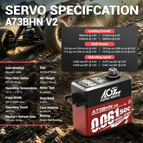 High Speed Brushless Digital RC Servo Motor 1/10 Scale Radio Control Car Part, sealed case, detailed specifications, off-road use.