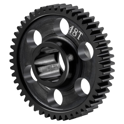 Steel Main Gear 0.5M 44T 48T RC Spur Gear for Arrma 1/18 Granite Grom Typhon 1/14 Mini Mojave Grom close-up view