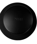 Top view of a Matte Black Tubular Bathtub Waste And Overflow Kit With Tip Toe Drain Plug, ADA Compliant