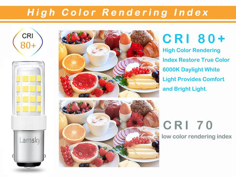 LED Dope Sewing Machine Light Bulb BA15D Bayonet Base 110 130V T3 T4 C7 S6 4W Daylight 6000K Replaces 40W Halogen No Dimmer 2 Pack Energy Saving Low Heat Bright White CRI 80+