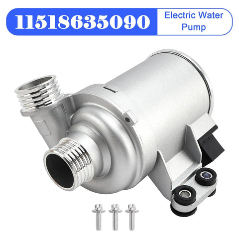 Electric Water Pump For BMW M135i M2 M235i 335i Cooling System Replaces A0005001986 durable silver unit with fittings and screws