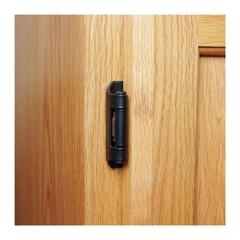 Heavy Duty Concealed Cabinet Hinges Half Overlay Partial Wrap Arms For Kitchen Makeovers Dead Simple Install seen on wooden cabinet.