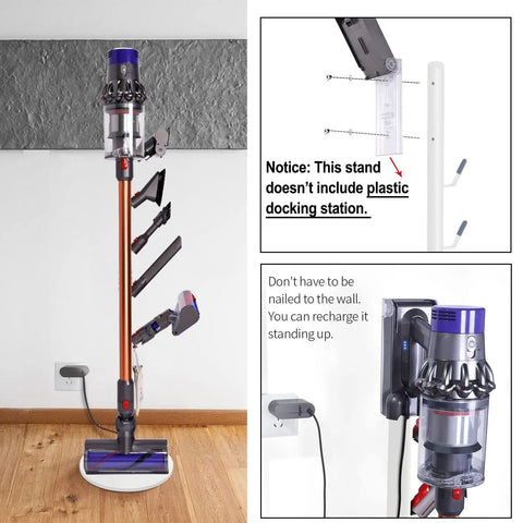 Freestanding Vacuum Dock Stand For Dyson V Series V15 Detect V11 V10 V8 V7 V6 Cordless Cleaners with vacuum on stand