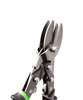 5 Blade Crimper For Sealing Round Metal Pipe with high carbon steel blades, close-up of chrome silicon spring and ergonomic handles
