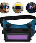 Slick Auto Darkening Welding Goggles With Flip Up Lens And Anti Scratch Shield Top Notch Navy Eye Protection Glasses for heavy duty welding.