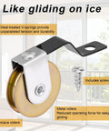 4 Pack Sliding Screen Door Rollers Replacement with concave steel ball bearings and tension springs, includes screws.