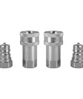 3/8 Inch Hydraulic Quick Connect Tractor Coupler ISO 7241 A Ball Valve Type With Two Dust Caps