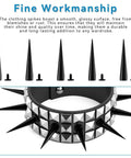 40-piece spike and stud kit, front view, black cone spikes with installation tool for clothing crafts