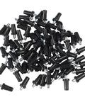 80 Piece Spring Partition Pin Set For Window Blinds And Cabinets Pro Grade PP Pins With Iron Core Transfer Shaft For Rock Solid Built To Last Furniture Repair Hardware Kit, black pins top view
