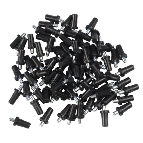 80 Piece Spring Partition Pin Set For Window Blinds And Cabinets Pro Grade PP Pins With Iron Core Transfer Shaft For Rock Solid Built To Last Furniture Repair Hardware Kit, black pins top view