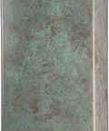 Ambiance Collection 1-Light Wall Sconce in Verde Patina Finish with Marble-Style Look, front view of sconce design.