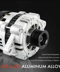 Alternator For Chevy Aveo And Aveo5 Pontiac Wave Suzuki Swift Plus 2004-2008 1.6L L4 85Amp 12V With 6-Groove Pulley And 2-Pin Regulator Replace 96838439 96954113 in die-cast aluminum alloy