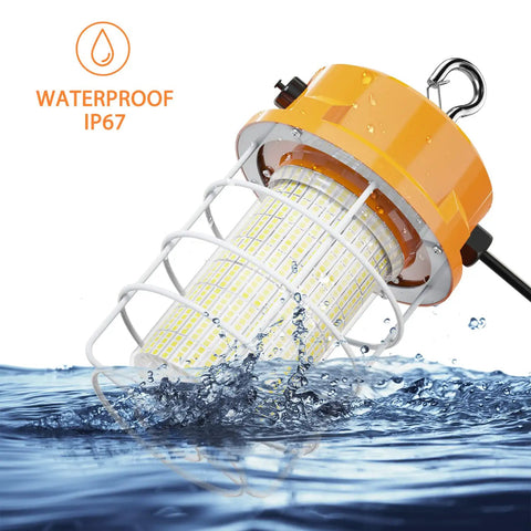 Rugged 80W LED Work Light Delivers 12000 Lumens Of 5000K Daylight IP67 Dust And Waterproof Portable With Stainless Steel Guard