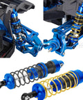 Beefed Up Big Bore Aluminum RC Shocks Upgrade Kit for One Sixteenth Mini Maxx 4WD and Mini XRT VXL Three S Trucks Navy Blue