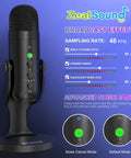 Dual Wireless USB Microphone Kit With 2.4GHz Wireless Tech Noise Reduction displayed with broadcast effects and controls