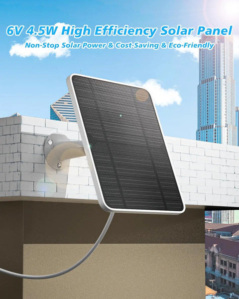 Plug And Play Sun Powered Solar Panel Charger For Pro 5S 4 3 Floodlight Ultra Ultra 2 Cameras Weatherproof IP65 6V 4.5W