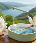 Indoor Bird Bath Fountain For Large Feathery Pals With Running Water USB Powered Pump Quiet Low Noise 26 Outlet Faucet