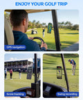 Universal Magnetic Golf Cart Phone Holder With 360 Degree Rotating Mount for GPS and swing video view in use on golf course