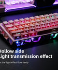Dope Compact Mechanical Gaming Keyboard With 61 Hot Swappable Keys Offering 17 Flexible RGB Effects To Level Up Your Gameplay And Enjoy Smooth Typing Sessions, with colorful RGB backlight.