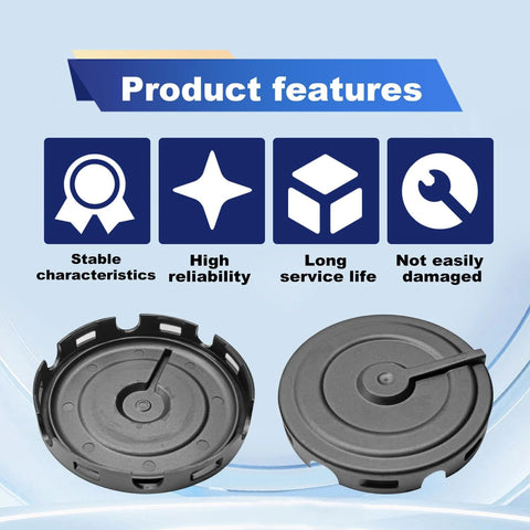 Pleoos PCV valve diaphragm cover repair kit, two gray plastic diaphragms for VW/Audi vehicles.