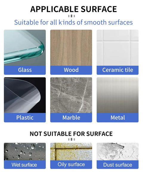 Heavy Duty Hook And Loop Strips Set Of 20 With Super Sticky Back Adhesive, suitable surfaces like glass, wood, tile.
