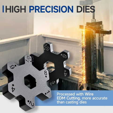 High precision dies for Beast Mode Heavy Duty Cable Lug Crimping Tool For AWG 8 To 1/0 Battery Cables Copper And Aluminum Lugs