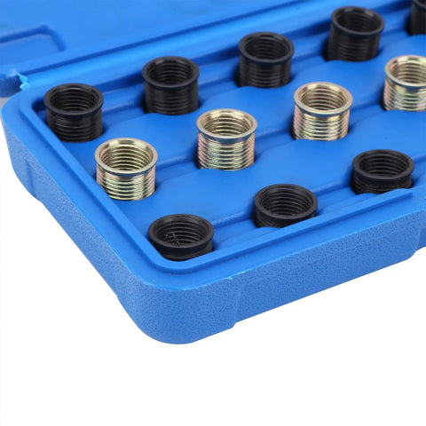 Top Tier Carbon Steel Thread Reamer Kit For Fast Repair Jobs Pro And Hobbyist Use Heavy Duty Taps Custom Length M14 One Two Five For Quick Holes And Reliable Fix It Yourself Gear threaded inserts in blue case, M14 x 1.25 carbon steel