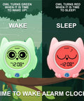 Ready to Wake Owl Sleep Trainer for Kids Color Changing Clock Ceiling Projection Nightlight display with wake and sleep modes.