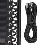 Heavy Duty Replacement Elastic Cords For Zero Gravity Chairs 4 Pack Universal Black Rubber Bungee Straps 59 86 Inch shown alongside chair frame.