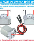 Mini 130 Size DC Motors Kit Ten Pack For DIY Kids Projects 1.5V 3V 5V 6V With Pre Welded Dupont Female Wires 38 By 20 By 15 mm
