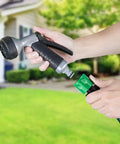 Hands connecting garden hose with Garden Hose Quick Connect Fittings for Universal Compatibility, Tool Free Water Hose Connectors