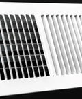 White 2 Way Steel HVAC Vent Cover For Wall Sidewall And Ceiling Fits 11.75 Inch W By 7.75 Inch H Air Supply Register Grille