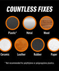 Materials suitable for Gel Glue XL Clear Quick Bonding: plastic, metal, wood, ceramic, leather, rubber, paper.