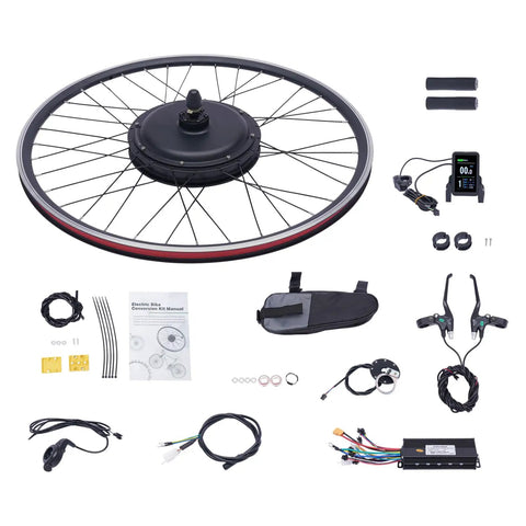 48V 1000W E Bike Conversion Kit With 29 Inch Front Wheel And Hub Motor For Disc And V Type Brakes Ready To Bolt On And Hit The Road