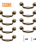 8 Pack 3 Inch Drop Drawer Handles Antique Brass Gold With Mounting Screws for Furniture Cabinets and Kitchen Doors