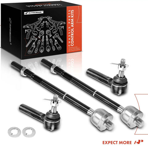 Front Inner And Outer Tie Rod End Kit To Fix Uneven Tire Wear And Bring Smoother Steering For Chevrolet Tahoe Suburban Silverado 1500 Sierra 1500 Yukon Yukon XL Escalade 2015 To 2020, 4-piece
