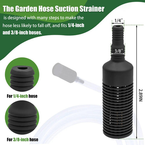 Pressure Washer Detergent Filter Replacement For One Quarter Inch And Three Eighth Inch Soap Injection Hoses with measurements