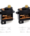 Two Pack 2G Micro Digital Servo With Metal Gear Coreless Motor For Airplanes Fixed Wing Planes Helicopters Boats Robots And RC Models JR254 Compatible with accessories.