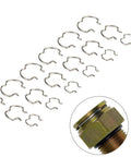 Eighteen Piece Transmission Line Clips Set With Three Sizes Six And Three Eighths Inch Six And One Half Inch And Six And Five Eighths Inch Metal Quick Connector Retainer Clips 800-801 For Car Transmission Fit Most Models metal clips close-up