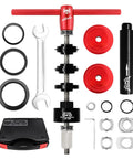 All In One Bike Bottom Bracket Bearing Install Removal and Headset Press In Tool Kit for BB86 BB30 BB92 PF30 MTB and Road Bikes with red case