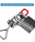 304 Stainless Steel Adjustable Toggle Latch With Lockhole No Fuss Quick Release Pull Latch For Smokers showing clamp and lock