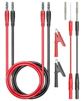 4mm Banana Plug Test Leads Kit with Wire Piercing Probes, Extension Cables and Alligator Clips for Multimeter Electrical Testing.