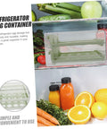 Multi Layer Plastic Egg Cartons That Serve As A Brilliant Fridge Staple keeping eggs secure in a refrigerator with fruits and vegetables.