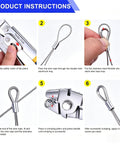 Instructions for using Beefy Heavy Duty Wire Rope Crimping Tool Up To 2.2mm Swaging Kit With 160 Aluminum Crimp Loop Sleeves