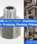 Stainless Steel 316 Pipe Fitting Adapter One Quarter Inch Female To One Eighth Inch Male NPT For Air Water Fuel Lines Pack Of Six Hundred Pro Grade Bar Production Quality image with industrial background