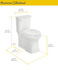 Heavy Duty Two Piece Elongated Toilet Featuring Reliable Powerwash Rim And Comfort Height Design For No Fuss Daily Refresh In Pristine White Porcelain dimensions and features diagram.