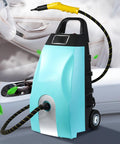 Hot Steam Cleaner With Ozone For Heavy Duty Kitchen Degreasing And Mold Removal 3000W High Pressure washer in blue, designed for car cleaning.