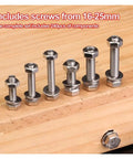 Stainless Steel Hex Head Screws Nuts And Washers Set For DIY Enthusiasts Full Hardware Assortment Kit With Multiple Sizes