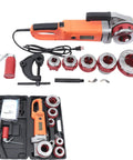 No Sweat 2300W Portable Electric Pipe Threading Machine With All Copper Motor And Six Built Tough Die Heads in tool kit.